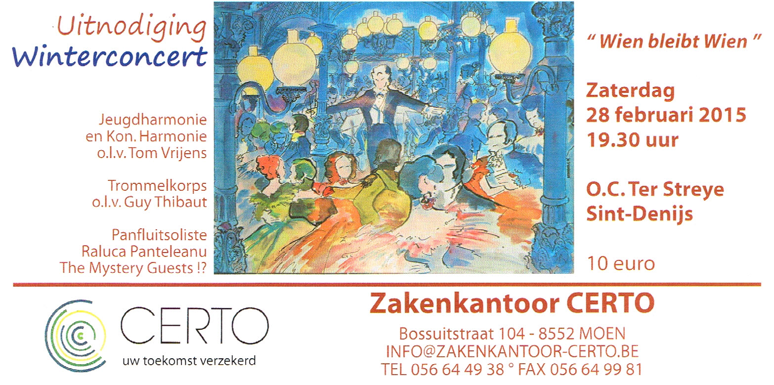 WINTERCONCERT Kon. Harmonie ‘De Verenigde Vrienden’ Sint-Denijs 2015