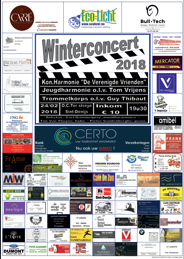 Affiche winterconcert 2018